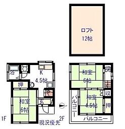 古ヶ崎2丁目貸家 3SKの間取り
