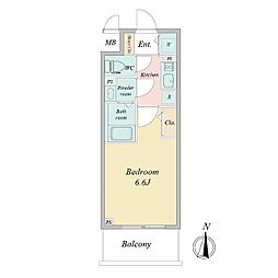 Osaka Metro御堂筋線 本町駅 徒歩5分の賃貸マンション 10階1Kの間取り