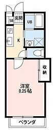 コンフォート・登戸 1Kの間取図画像