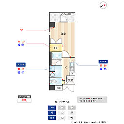 ES-Grande門前仲町 1Kの間取図画像
