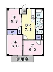 アーバンハウス2 3DKの間取図画像