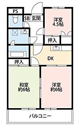 グランデージ大宮壱番館 3DKの間取図画像
