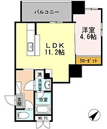 KYビル 2階1LDKの間取り