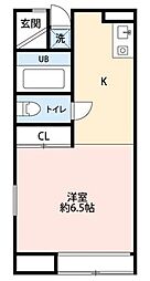 マティス 1Kの間取図画像