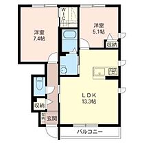 カーサ・リーベンＡ 00101 ｜ 群馬県伊勢崎市連取町379-1（賃貸アパート2LDK・1階・58.27㎡） その2