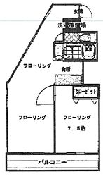 アズマヤ栄橋ビル 1LDKの間取図画像
