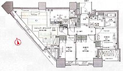 ザ・センター東京 15階3LDKの間取り