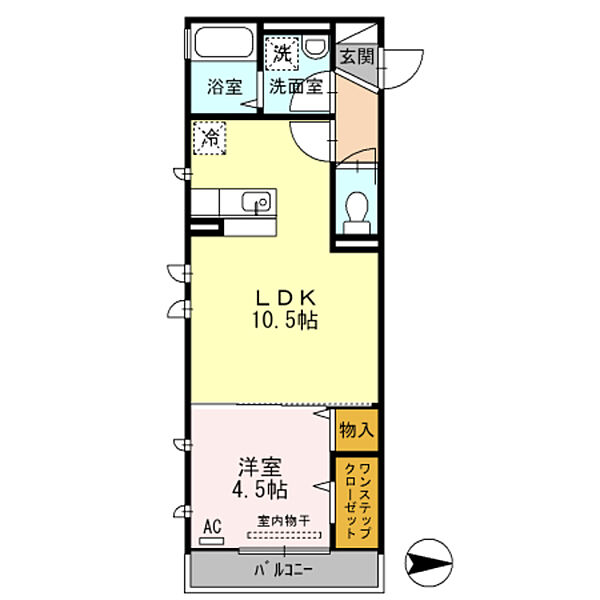 コートハウス　アージュ ｜大阪府堺市北区南花田町(賃貸アパート1LDK・3階・37.01㎡)の写真 その2