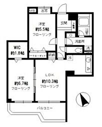 ガーデンフォート目黒 2LDKの間取図画像