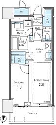 パークタワー西新宿 1LDKの間取図画像