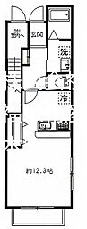 スプリング 1Kの間取図画像