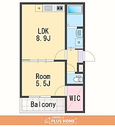 フジパレス吹屋町2番館 1LDKの間取図画像