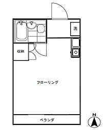 ニューオリエント下北沢 2階ワンルームの間取り