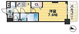 Luxe神戸WEST 1Kの間取図画像