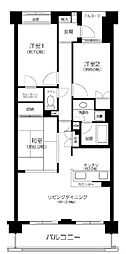 リーデンススクエア横浜鶴見 5階3LDKの間取り