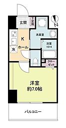 Osaka Metro谷町線 野江内代駅 徒歩5分の賃貸マンション 12階1Kの間取り