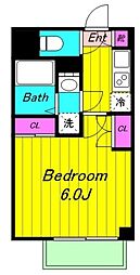 リライア登戸イーストサイド 1Kの間取図画像
