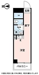 ペガサスマンション経堂 3階ワンルームの間取り