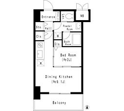 小西マンション 1DKの間取図画像