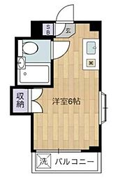 アゼリアヒルズ 3階ワンルームの間取り