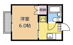 メゾンドアール 1Kの間取図画像