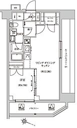 ベルシード板橋本町プレミア2 6階1LDKの間取り