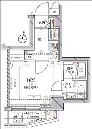 REALIZE代々木上原 1Kの間取図画像