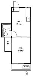 ハイツ大森 1DKの間取図画像