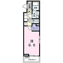 レガーロ フェリーチェ 1階1Kの間取り