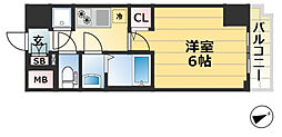JR東海道・山陽本線 神戸駅 徒歩6分の賃貸マンション 6階1Kの間取り