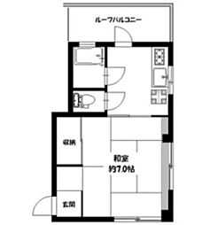 日昇ハイム 1Kの間取図画像