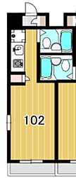 エステート増永 ワンルームの間取図画像