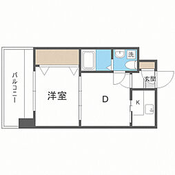 エステート・モア平尾センティモ 2Kの間取図画像