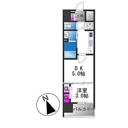 ArtizA堺 1DKの間取図画像