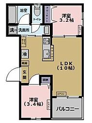 Lino35 2LDKの間取図画像
