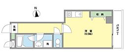 グラン・リューMアネックス ワンルームの間取図画像