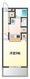 クラウンズワン箱崎 1Kの間取図画像