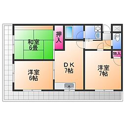プレステージアスカ 3DKの間取図画像