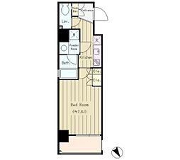 LIAISON銀座一丁目 1Kの間取図画像