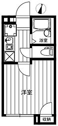 イクシオ泉町 2階1Kの間取り