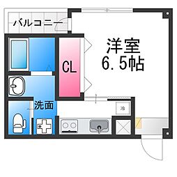 LamerSuwanomori 1Kの間取図画像