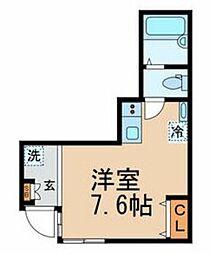 シティコート中目黒 ワンルームの間取図画像