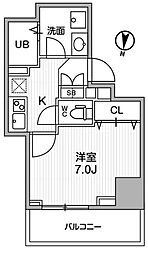 テラス森下 1Kの間取図画像