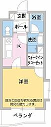 カーサ・森下 1Kの間取図画像
