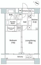 ファーストリアルタワー新宿 1LDKの間取図画像