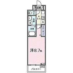 ヒカルサさいたま吉野 1Kの間取図画像