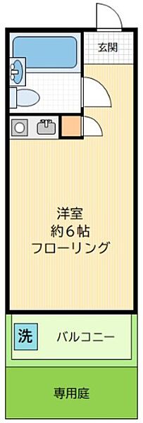 東京都世田谷区代田６丁目(賃貸マンション1R・1階・15.12㎡)の写真 その2