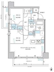 パークアクシス池袋イースト 2LDKの間取図画像