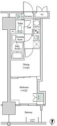 ブルックサイドレジデンス木場 2Kの間取図画像