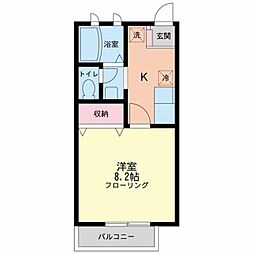 プリンツ 1Kの間取図画像